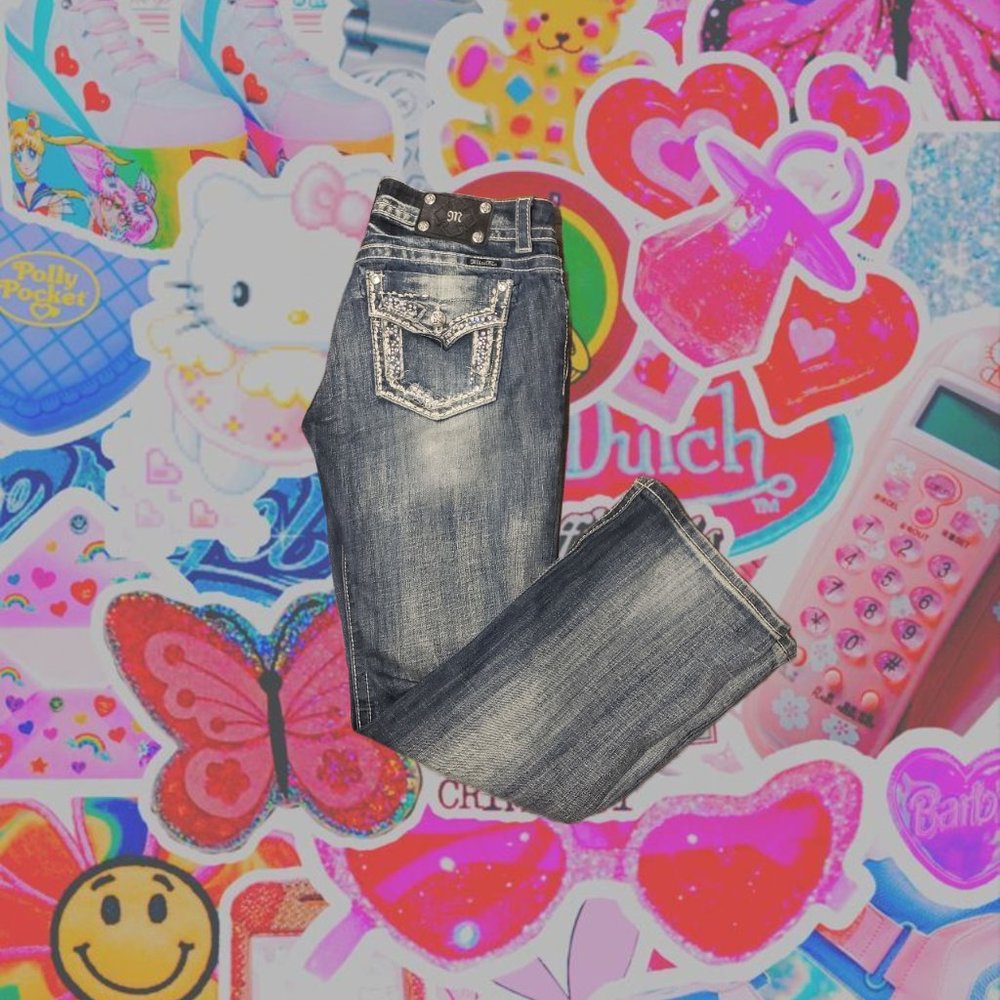 Y2k Size 30 Bedazzled Miss Me jeans